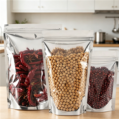 Clear Stand-Up Zipper Pouch Smell Proof Mylar Bags